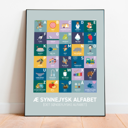 � SYNNEJYSK ALFABET -MINTGR�N 30x40