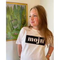 MOJN hvid t-shirt med sort tryk